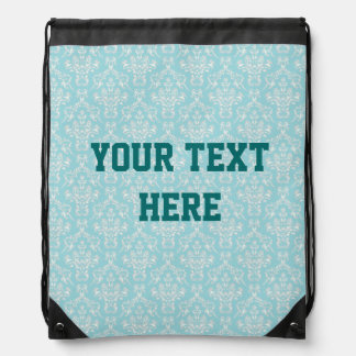 Damask Custom Drawstring Bag