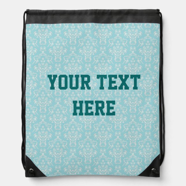 Damask Custom Drawstring Bag (Front)