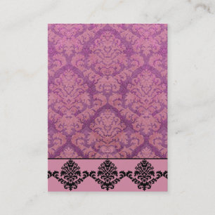 Damask Cut Velvet, DOUBLE DAMASK in Pink Business Card