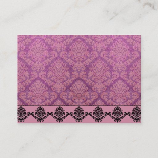Customizable Damask Cut Velvet, DOUBLE DAMASK in Pink Business Card Templates