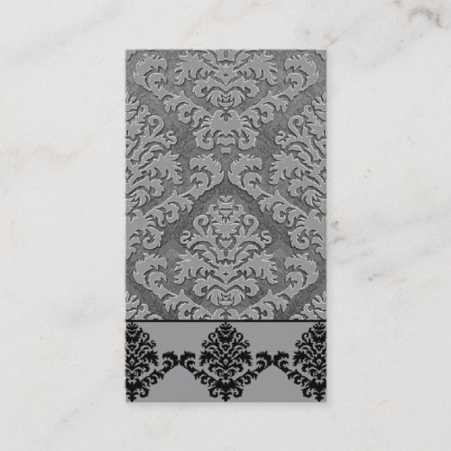 Damask Cut Velvet, DOUBLE DAMASK MONOTONE Business Cards