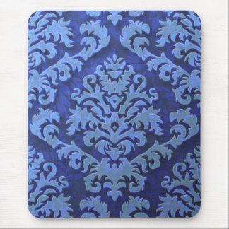 Damask Cut Velvet, Embossed Leaves Mouse Pad