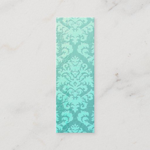 Customizable Damask Cut Velvet, Embossed Satin Business Card