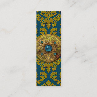 Damask Cut Velvet, Medallion Mini Business Card