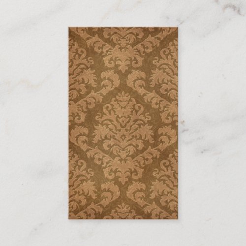 Damask Cut Velvet, Tapestry in Shades of Brown Business Card Template