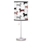 Damask Dachshunds Holiday Pattern Table Lamp (Right)