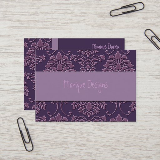 Customizable Damask business card