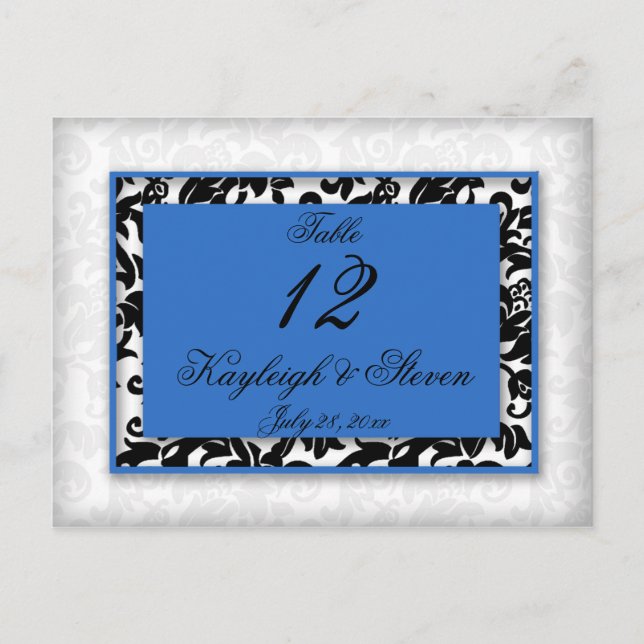 Damask Delight Table Number (Front)