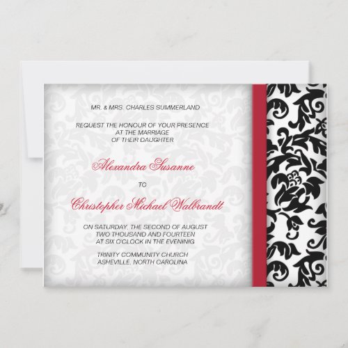 Damask Delight Wedding Invitation