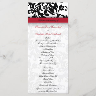 Damask Delight Wedding Program