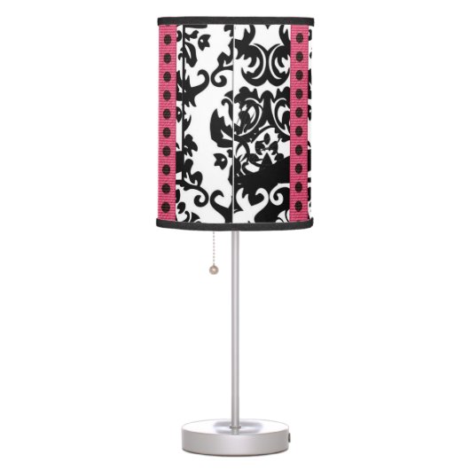 Damask  Design Desk or Bedroom Table Lamp (Right)
