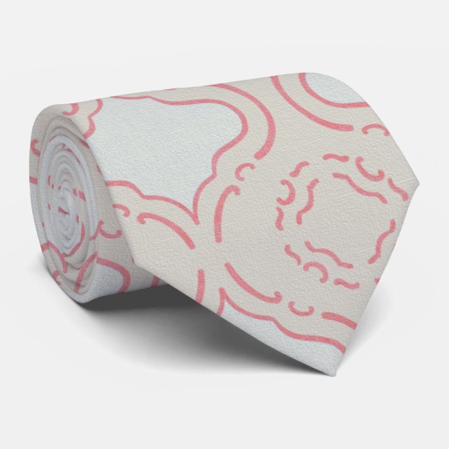 damask-digital neck tie (Rolled)