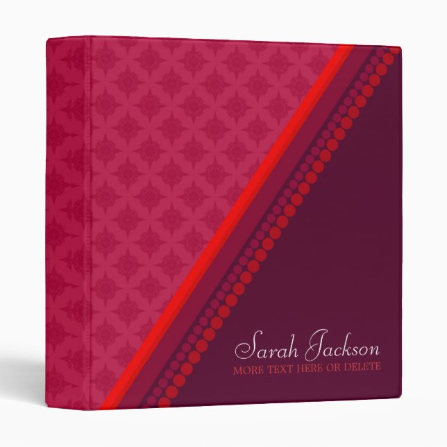 Damask Dots "Nina"  Album Folder Binder (Front/Spine)