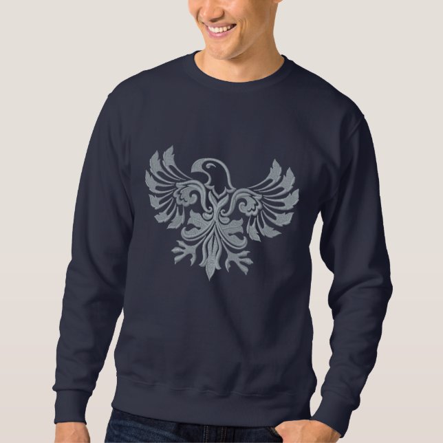 Damask Eagle Embroidered Sweatshirt (Front)