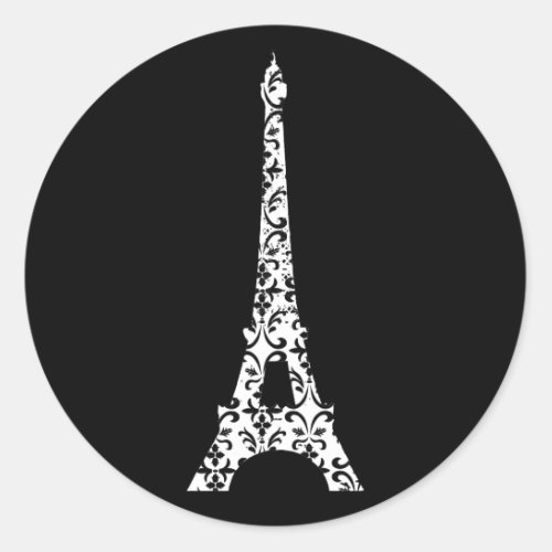 Damask Eiffel Tower Sticker