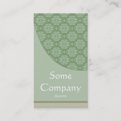 Customizable Damask Elegance Collection (Green) Business Cards