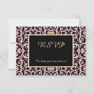 Damask Elegant  all event rsvp response