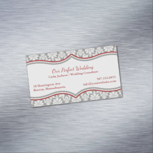 Damask Elegant Business Card Magnet