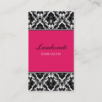 Damask Elegant Floral Modern Stylish Classy Business Card by Lamborati at Zazzle