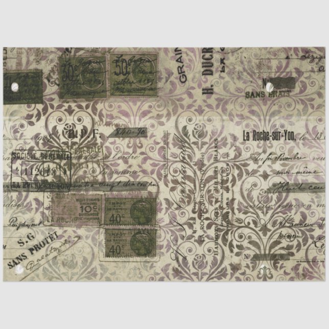Damask Ephemera Design Series #10 Tissue Paper (Front)