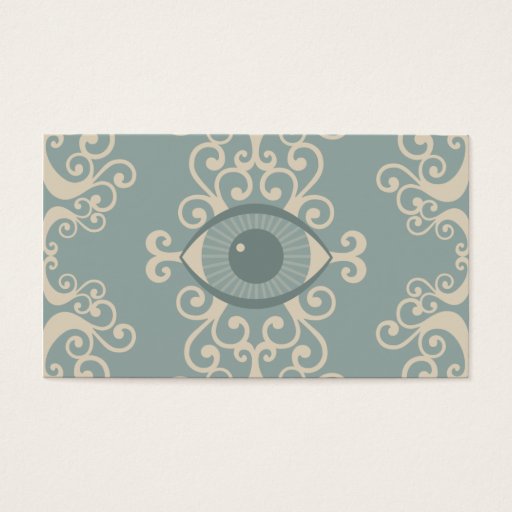 Customizable Damask Eyeball Psychic Reader Cards Business Card Template
