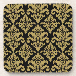Damask Fabric decorative Print Beverage Coaster