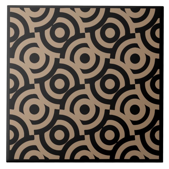 Damask Fabric Decorative Print Ceramic Tile (Front)