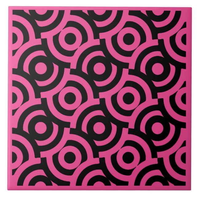 Damask Fabric Decorative Print Ceramic Tile (Front)