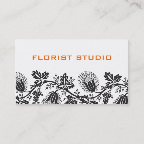 Damask Floral Business Cards