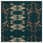 damask floral golden seamless pattern fabric