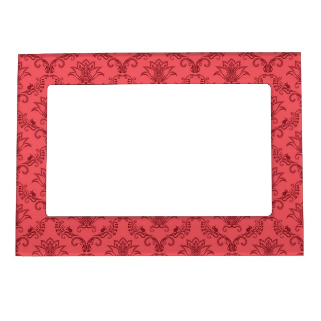 Damask floral pattern magnetic frame (Front)