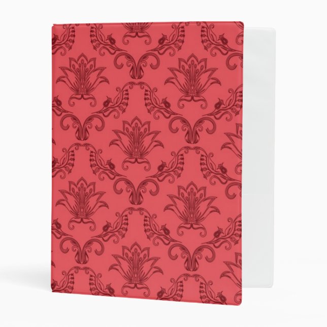 Damask floral pattern mini binder (Front/Inside)