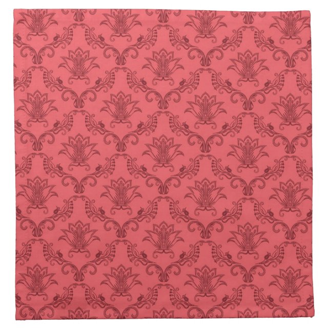 Damask floral pattern napkin (Front)