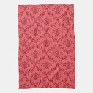 Damask floral pattern towel