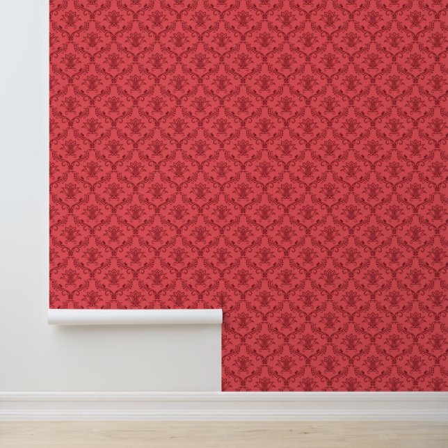 Damask floral pattern wallpaper  (Application)