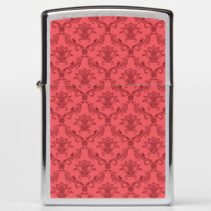 Damask floral pattern zippo lighter