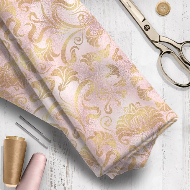Damask Floral Shimmer Rose Gold ID461 Fabric (Creator Uploaded)
