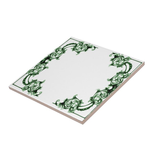 Damask  floral  swirl tile (Side)