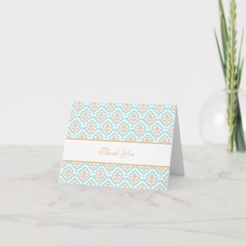 Damask Floral Wallpaper Collection Thank You Card by TheWeddingShoppe at Zazzle