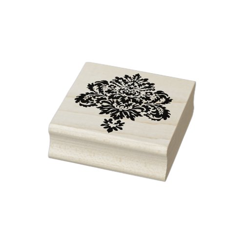 damask flowers silhouette art stamp