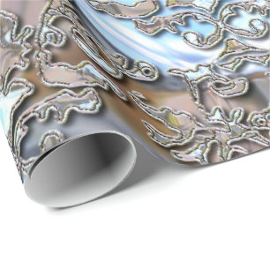 Damask Flowing Dance Wrapping Paper