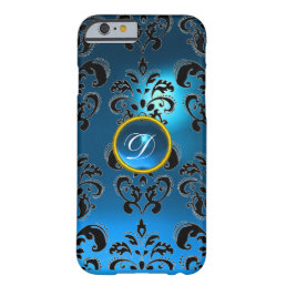 DAMASK GEM MONOGRAM blue Barely There iPhone 6 Case