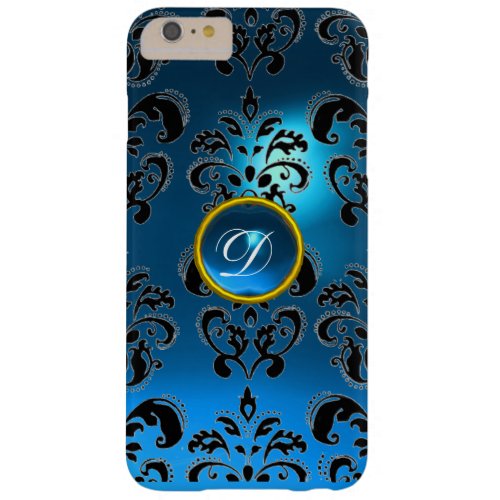 DAMASK GEM MONOGRAM blue Barely There iPhone 6 Plus Case
