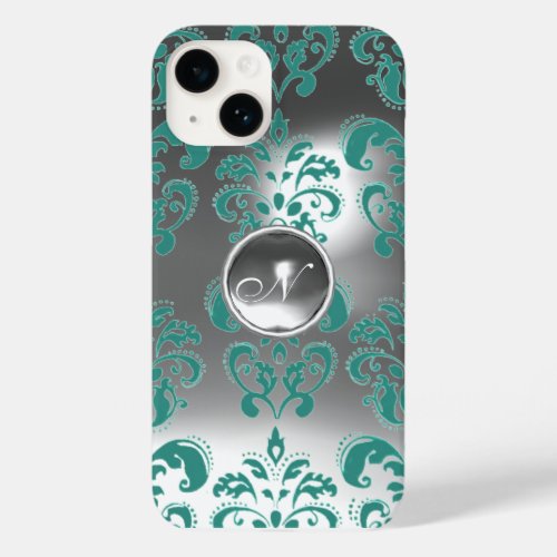 DAMASK GEM MONOGRAM blue white Case_Mate iPhone 14 Case