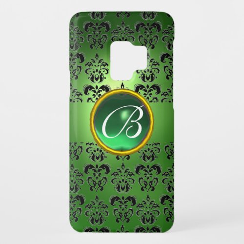 DAMASK GEM MONOGRAM green black Case_Mate Samsung Galaxy S9 Case