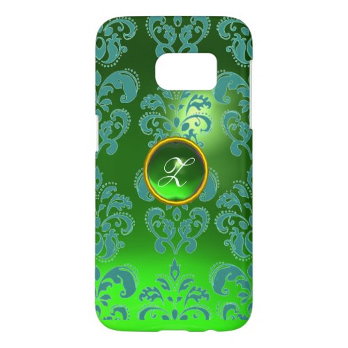 DAMASK GEM MONOGRAM green Samsung Galaxy S7 Case