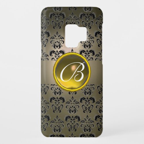 DAMASK GEM MONOGRAM grey black yellow Case_Mate Samsung Galaxy S9 Case