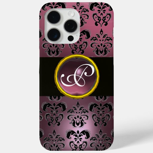 DAMASK GEM MONOGRAM Purple Amethyst Case-Mate iPhone Case (Back)