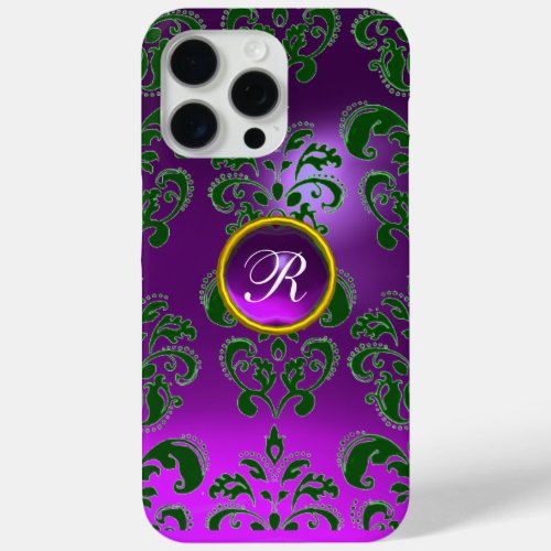 DAMASK GEM MONOGRAM purple iPhone 15 Pro Max Case