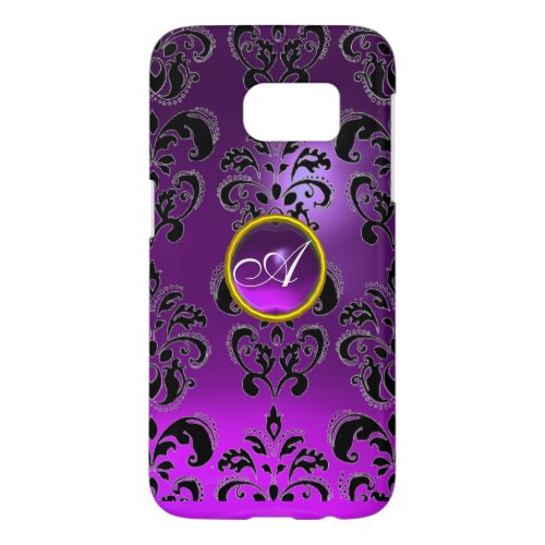 DAMASK GEM MONOGRAM purple Samsung Galaxy S7 Case